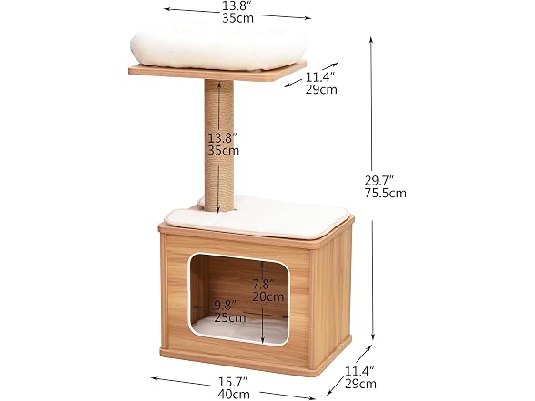 Catry 30" High Cat Play House Condoo with Cat Perch