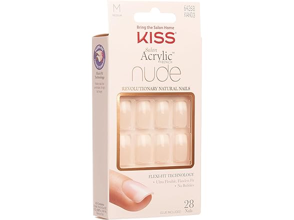 KISS Salon Acrylic Press On Nails, Nude
