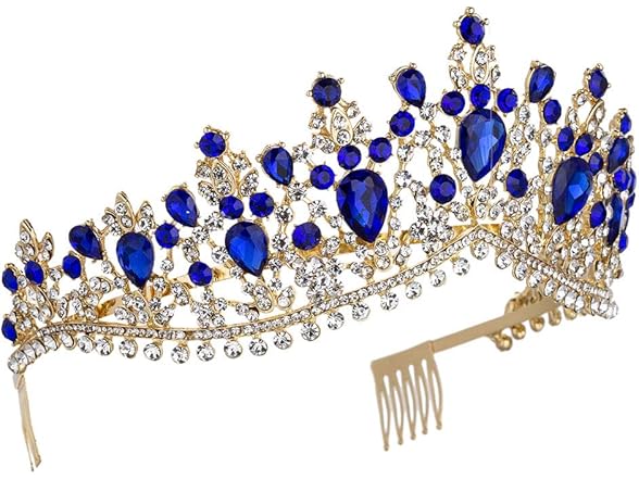 Royal Blue Crystal Tiara
