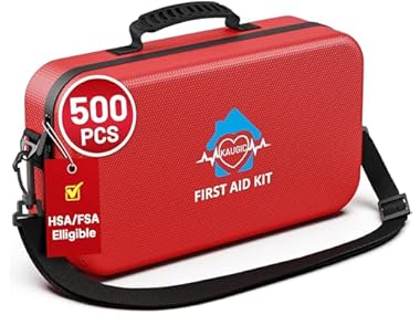 $29.99, Was $49.99, 40% Off! KAUGIC 500 Pcs Waterproof First Aid Kit dealfomo