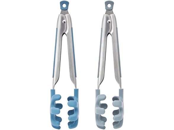 Farberware Silicone Tip Kitchen Tongs Set
