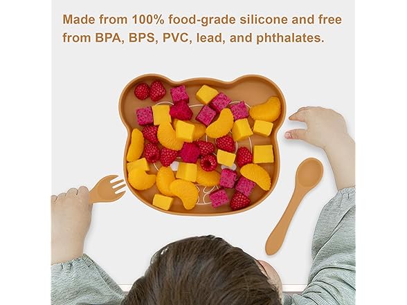 BabyX Baby Silicone Feeder Set, 3-pcs Jungle Wildlife