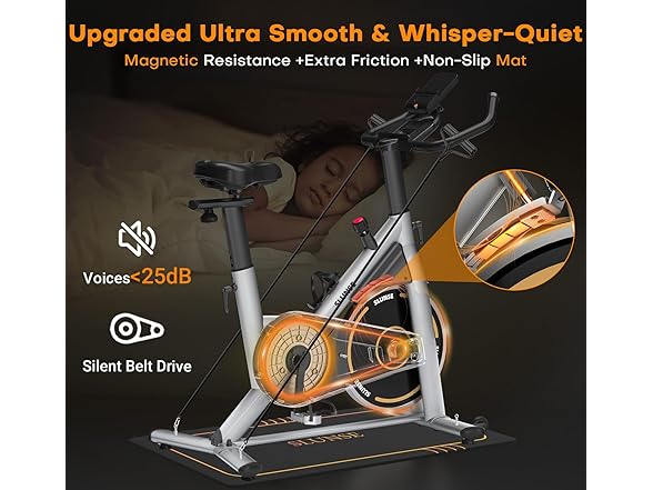SLUNSE Magnetic Stationary Exercise Bike