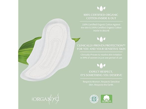 Organyc - 100% Certified Organic Cotton Feminine Pads