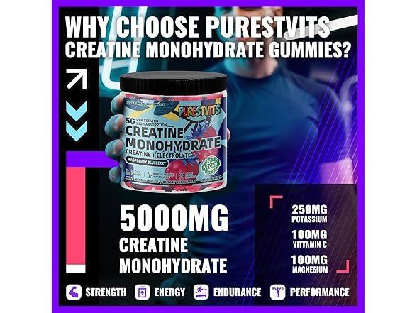 PURESTVITS Creatine Monohydrate Gummies