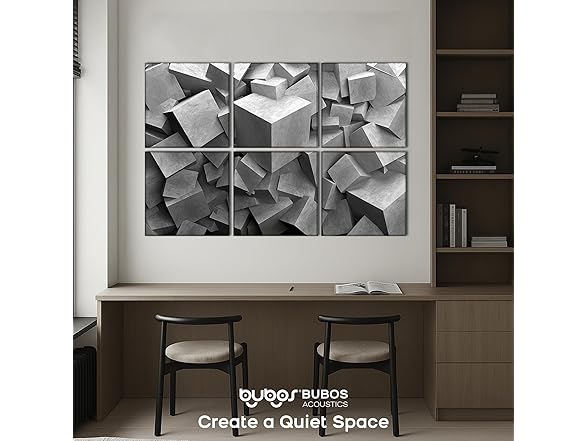 BUBOS 6 Pack Self-Adhesive Acoustic Wall Panels