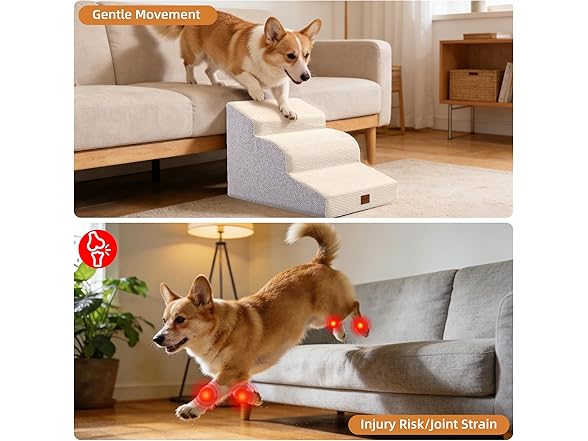 NAPWAYS Dog Stairs for Small Dogs and Cats