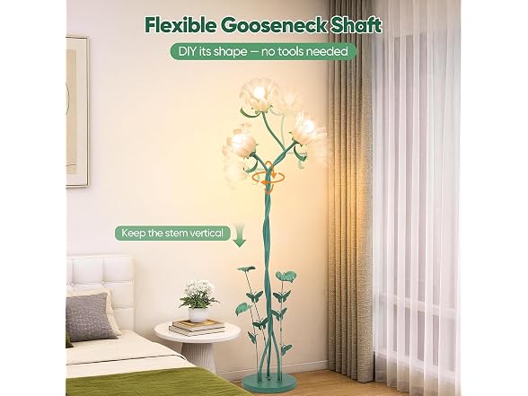 TOBUSA  Floor Lamp with 3 Bulbs for Living Room
