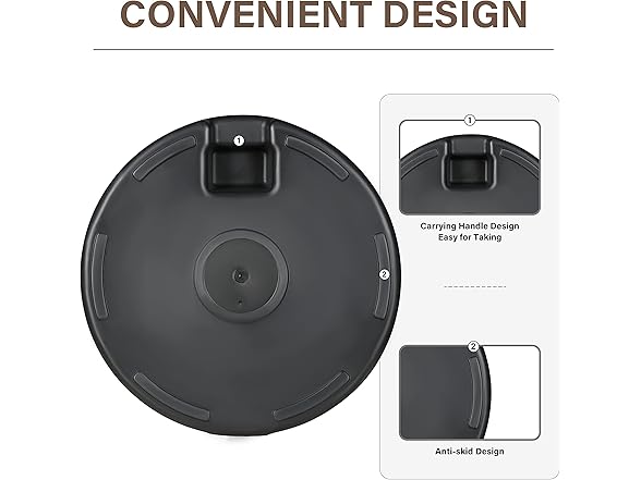 YSSOA 9' Patio Umbrella with 50lbs 20" Capacity Fillable Heavy Duty Round Base