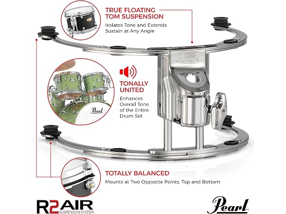 Pearl R2 Air Tom, W/12Mm Gyrolock-L