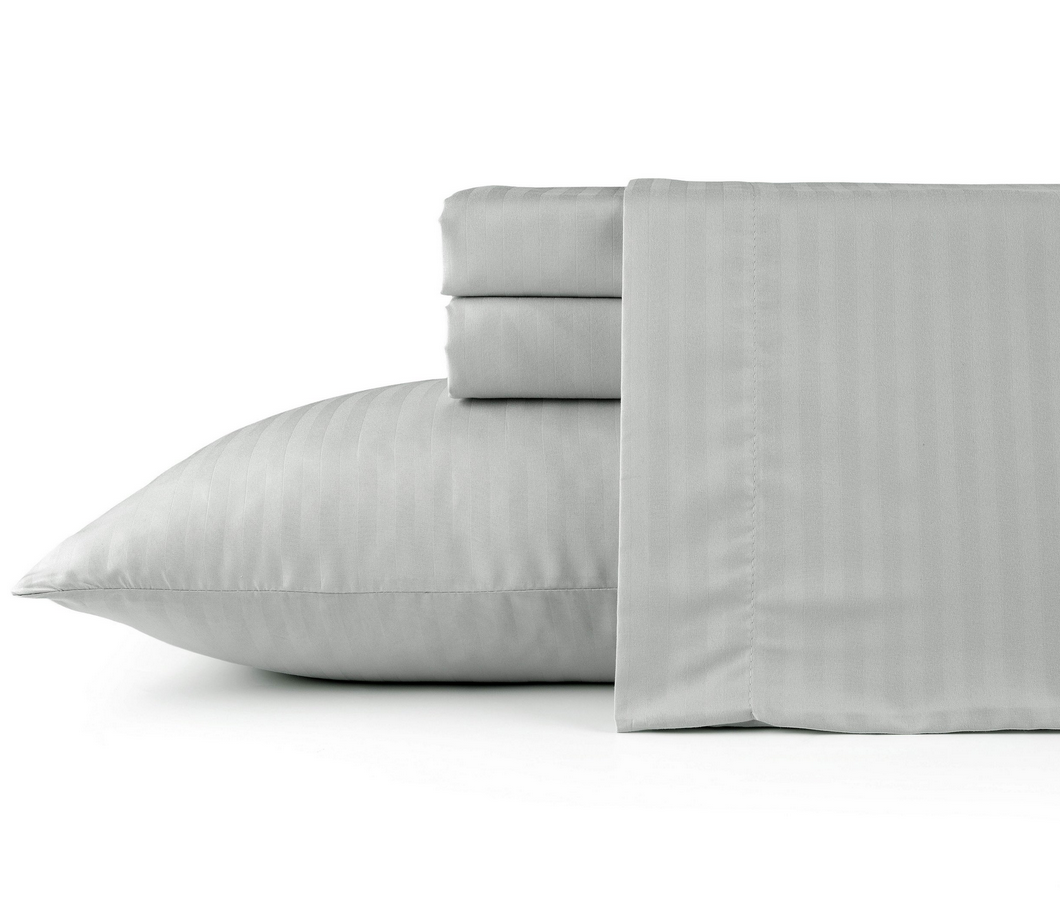 Bibb Home 1500 Series Damask Stripe 4 Piece Sheet Set - Gallery 20