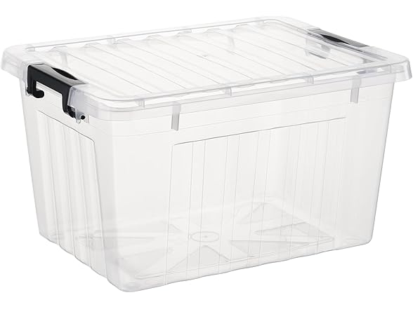 Cetomo 18Qt Lidded Stackable Storage Box, Pack of 6