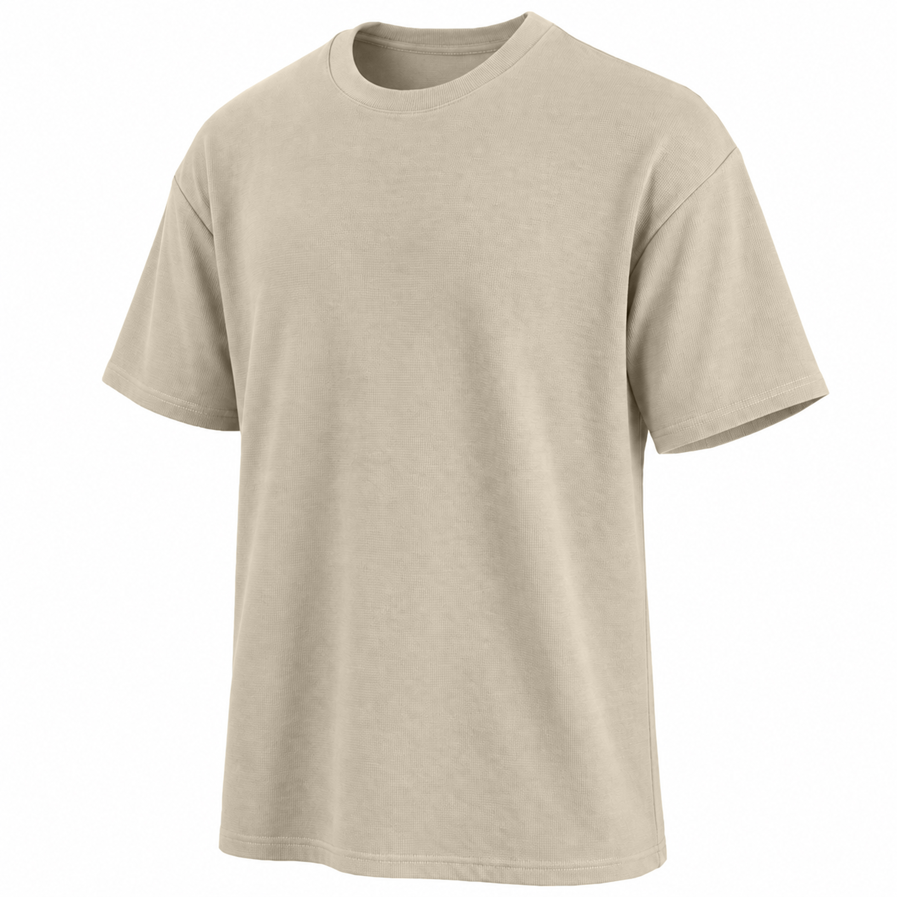 5Pk Mens Waffle Knit Drop Shoulder Tee - Gallery 28