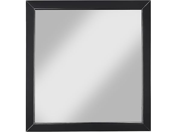Marisol Black Wood Veneer & Iron Mirror