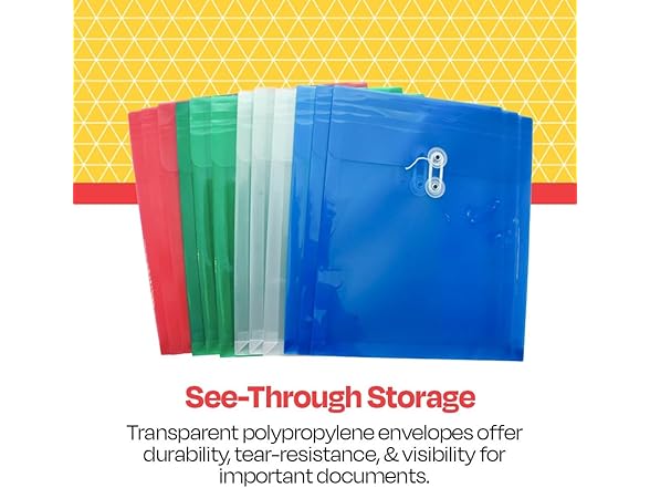 School Smart School Smart Expanding Poly String Envelope