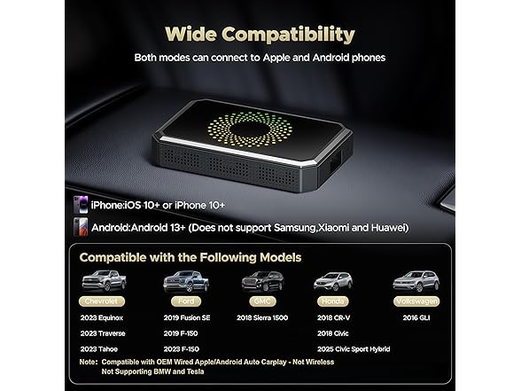 TOGUARDGO 3-in-1 Wireless Carplay Adapter