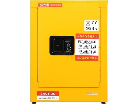 Flammable Safety Cabinet, 12 Gal, Cold-Rolled
