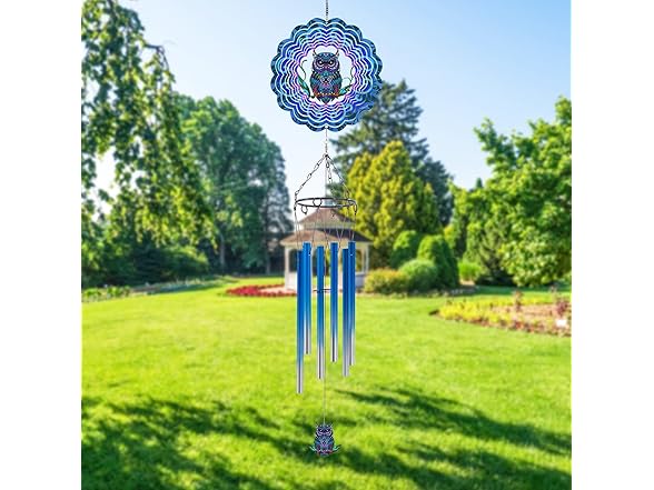 Wind Chimes with Owl Wind Spinner