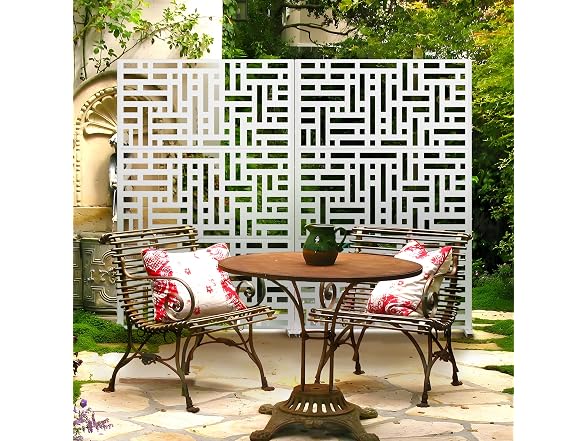 Metal Privacy Screen Outdoor 72" H×47" W