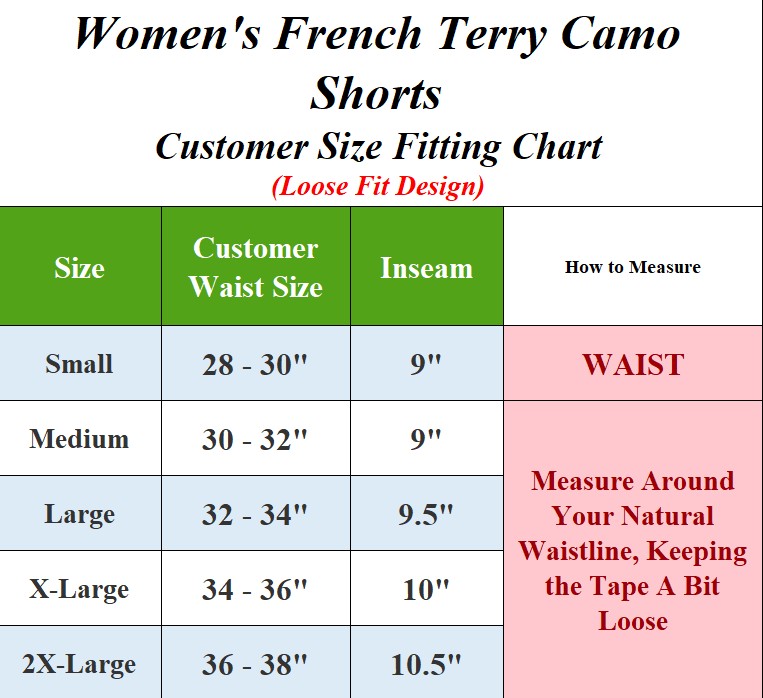 1 & 3Pk Womens French Terry Camo Shorts - Gallery 16