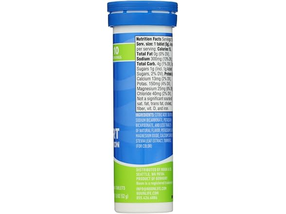 10Ct Nuun Beverage Tube Lemon Lime Tablet