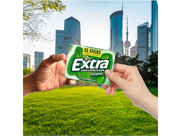 EXTRA Spearmint Sugar Free Chewing Gum, 6 Pack