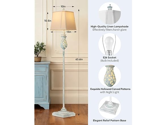 PARTPHONER Vintage Floor Lamp