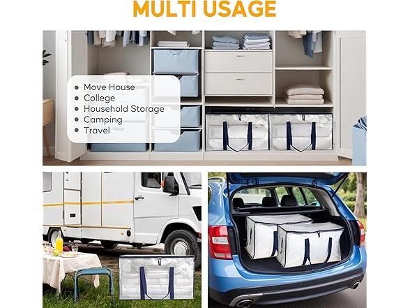 HealSmart 4 Pack Large Moving Bags