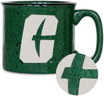 Rico Industries NCAA North Carolina-Charlotte 49ers Speckle 12oz Laser Engraved Campfire Mug