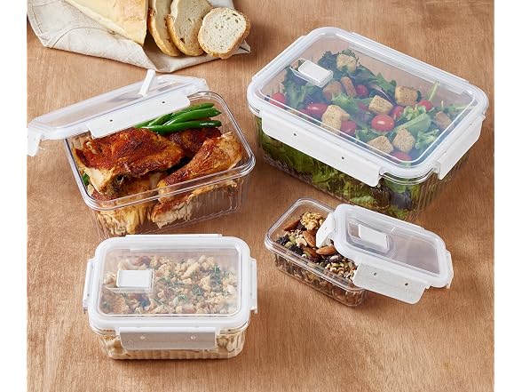 Kitchen Details 8-Piece Rectangular Food Storage Containers