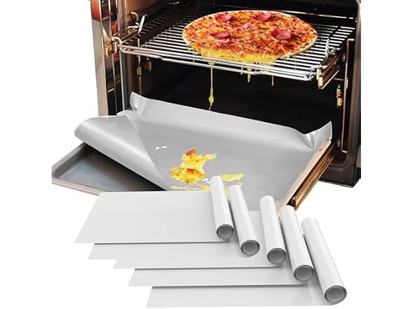 Demiwise 5 Pack Silver Oven Liners