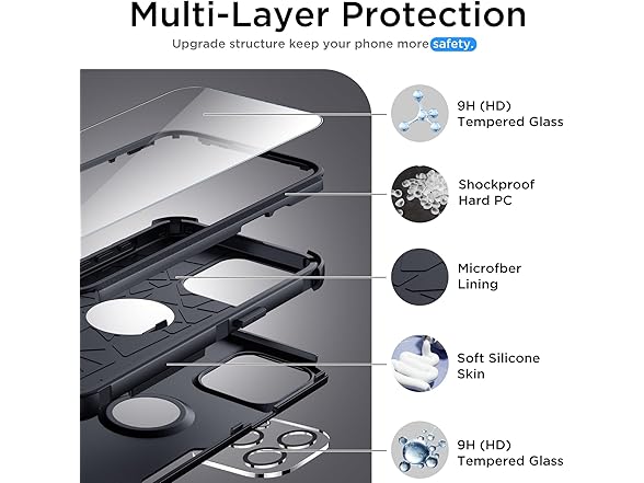 WAVELIFE iPhone 15 Pro Max Case w/Clip