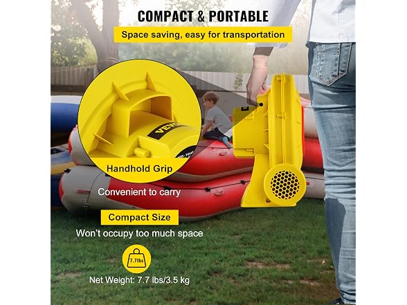 Air Blower, 450W 0.6HP Inflatable Blower
