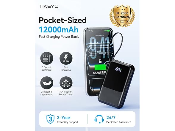 Tikeyo Portable Charger Power Bank