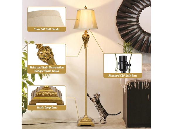 BesLowe Vintage Distressed Floor Lamps