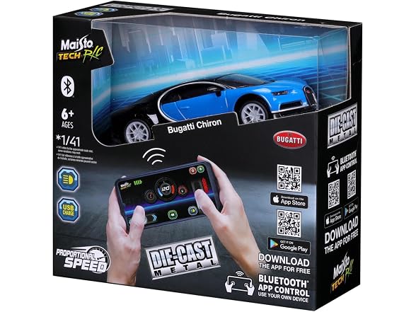 Maisto Tech R/C 1:41 Mini Metal Bugatti Chiron