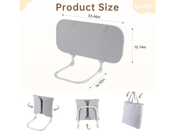 Grelife Portable Travel Bed Rail