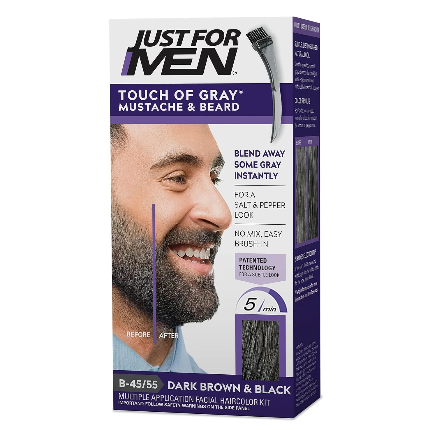 JUST FOR MEN Touch of Gray Mustache and Beard Dark - Gallery 2