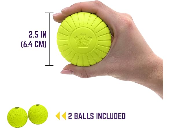 Chew King Supreme Rubber Fetch Balls 2Pk