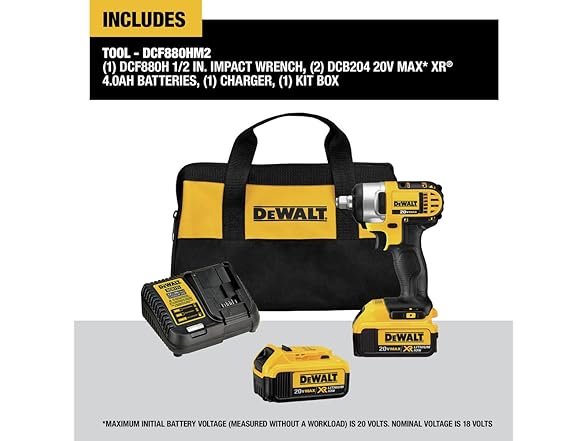 DEWALT DCF880HM2 20V MAX Impact Wrench Kit