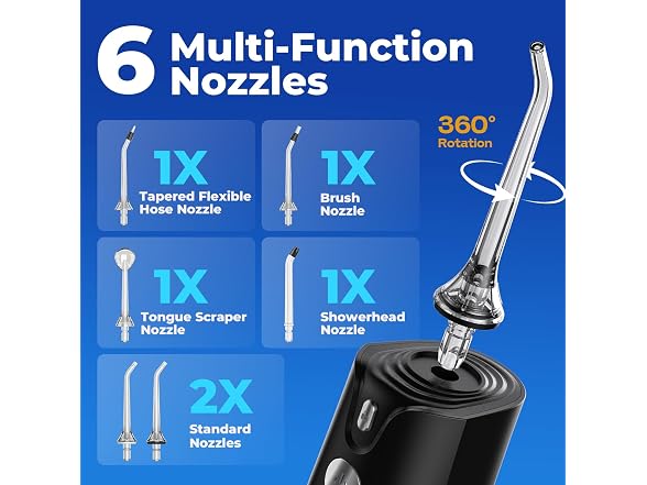 Water Flosser Teeth Pick, 300Ml Tank, 5