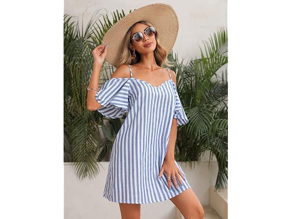 Milumia Women (XS) Cold Shoulder Short Dress Dress