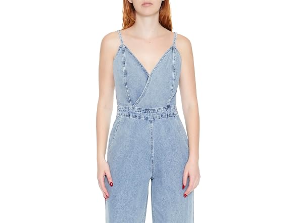 Forever 21  (XS) Surplice Wide-Leg Jumpsuit