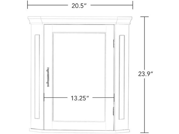 RiverRidge Somerset Corner Wall Bathroom Cabinet