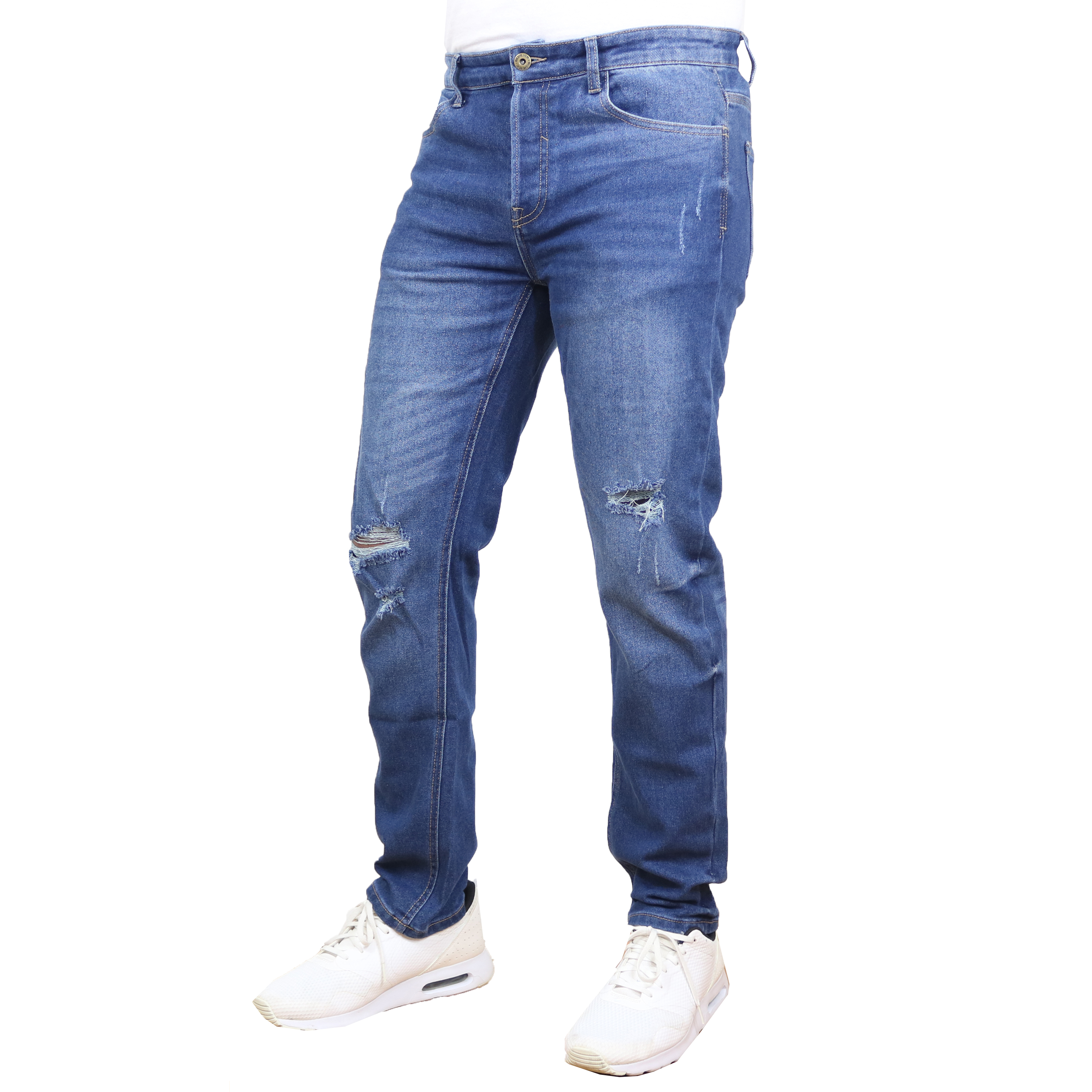 2Pk Asst Mens Stretch Ripped Jeans - Gallery 14