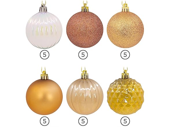 Hallmark Champagne Gold Ornament Set