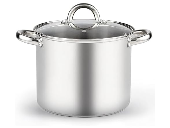 Cook N Home Basics 8 Quart Stainless Steel Stock Pot with Lid