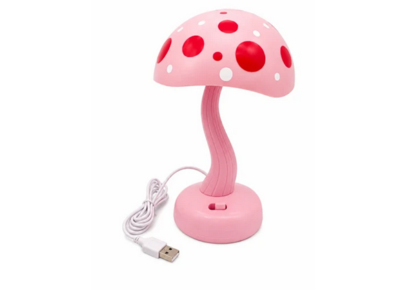 7.5" White LED USB-Powered Mushroom Desk Lamp