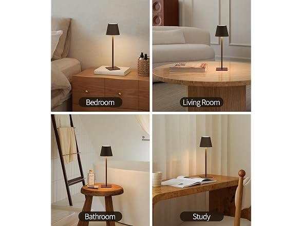 3 Pack Cordless Table Lamp, Battery