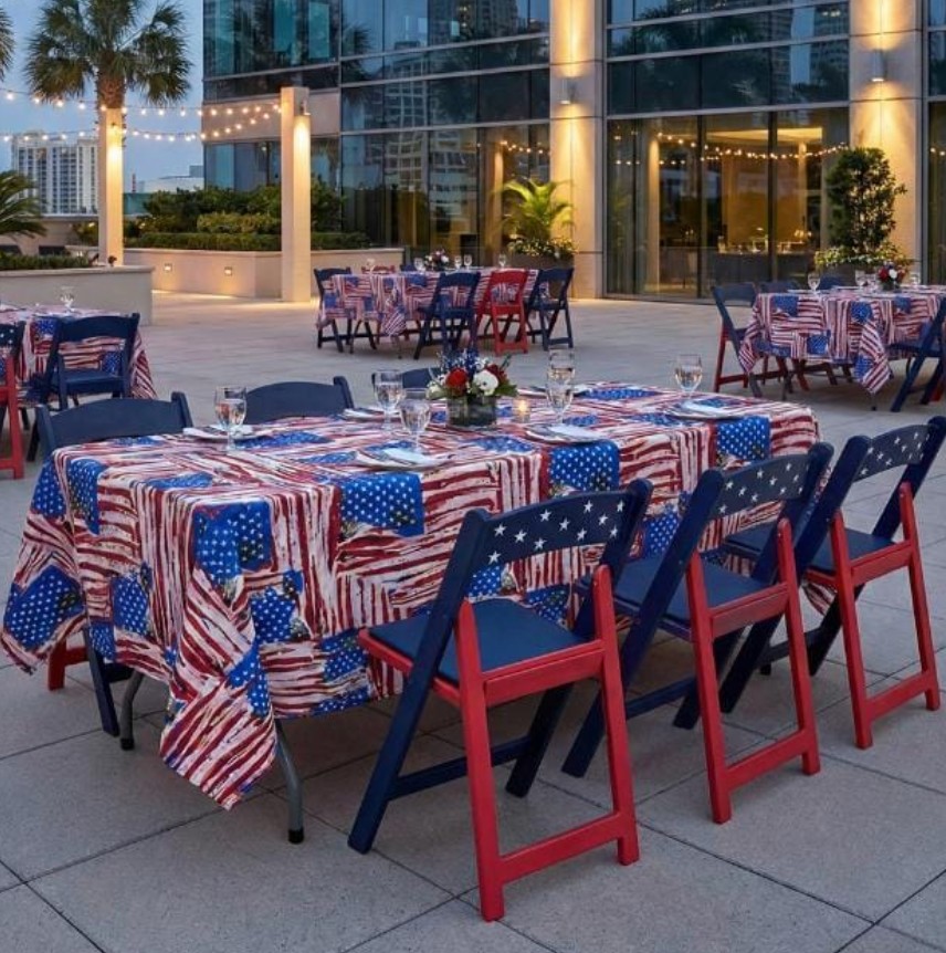Red White and Blue Old Glory Resin Folding Chair, 4 Chair Pack - Gallery 10